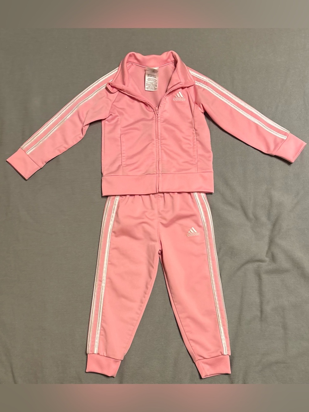 adidas Pink Girls' Two-Piece Track Jacket & Pants Set